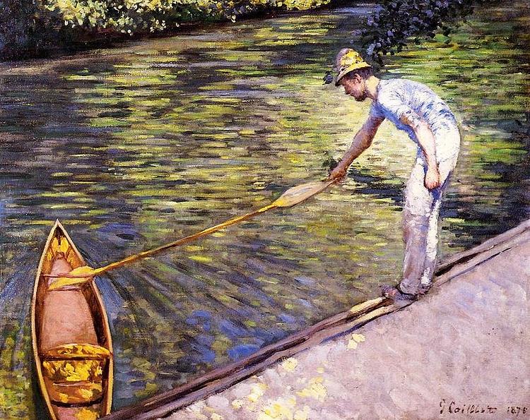 Gustave Caillebotte Boater Pulling on His Perissoire Germany oil painting art